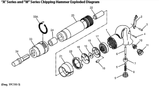 Part Location Diagram of HH-51 Ingersoll Rand Valve Spring